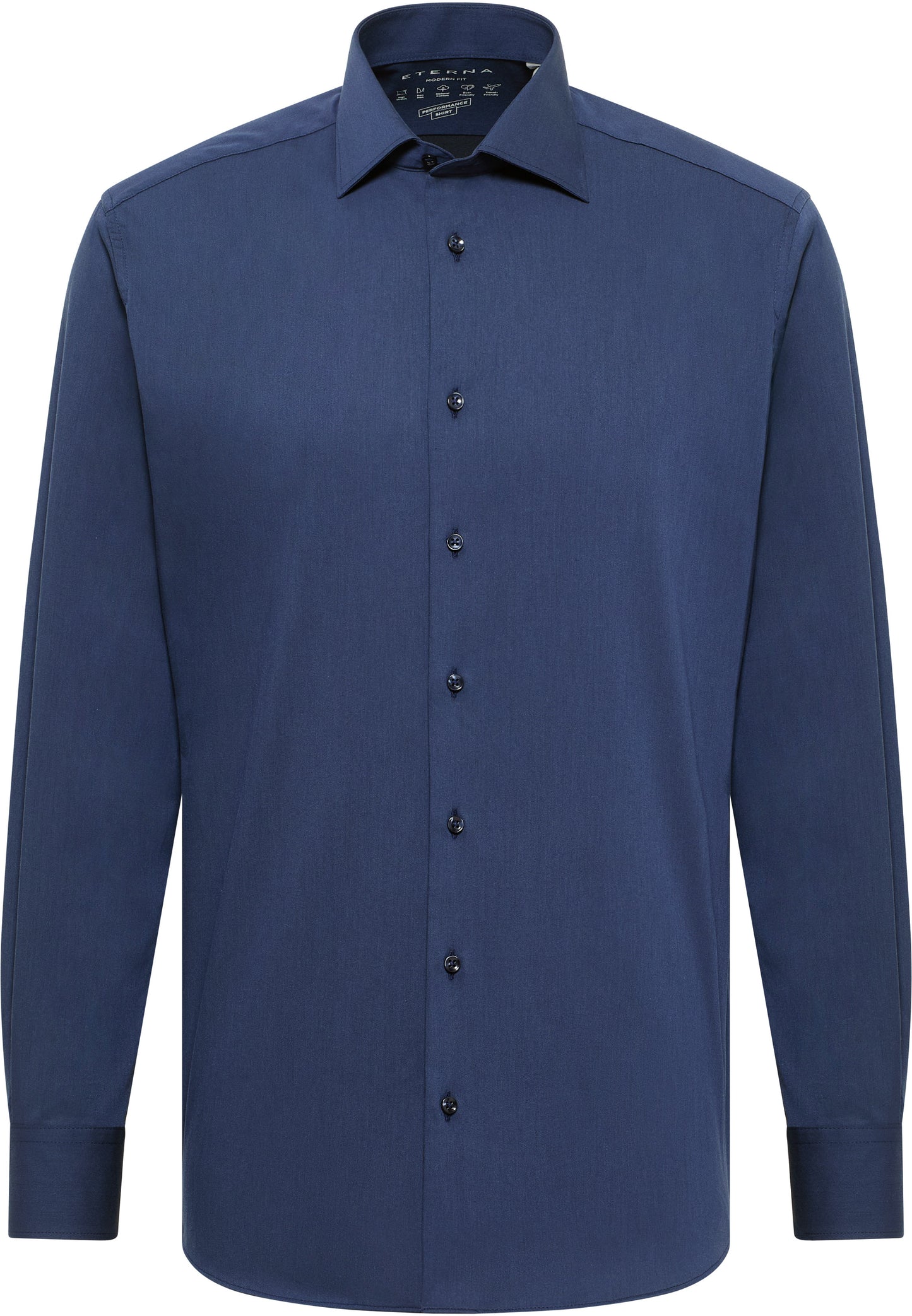 ETERNA LANGARM HEMD MODERN FIT PERFORMANCE SHIRT TWILL STRETCH MARINE