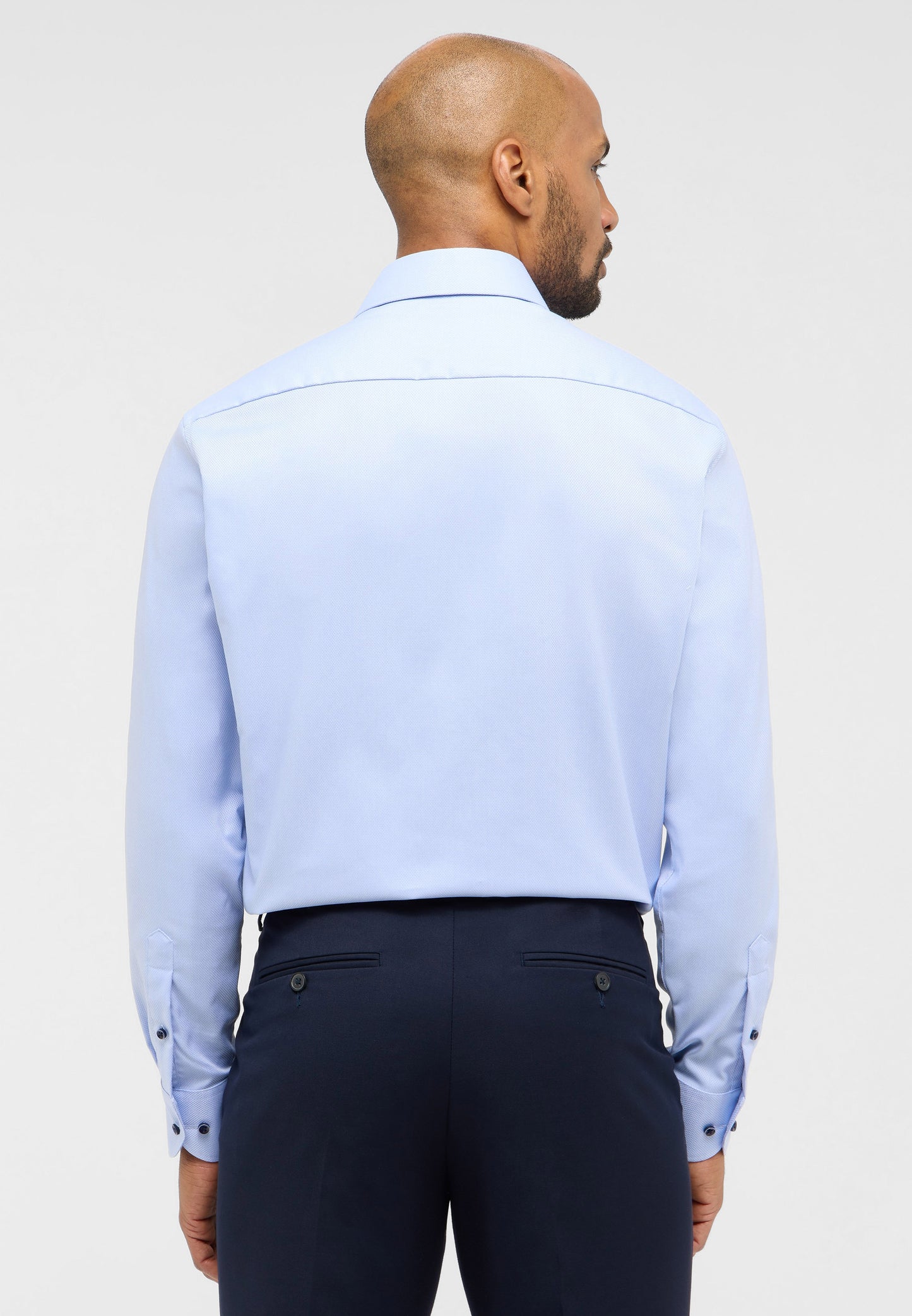 ETERNA LANGARM HEMD MODERN FIT DYNAMIC COTTON DOBBYDESIGN HELLBLAU