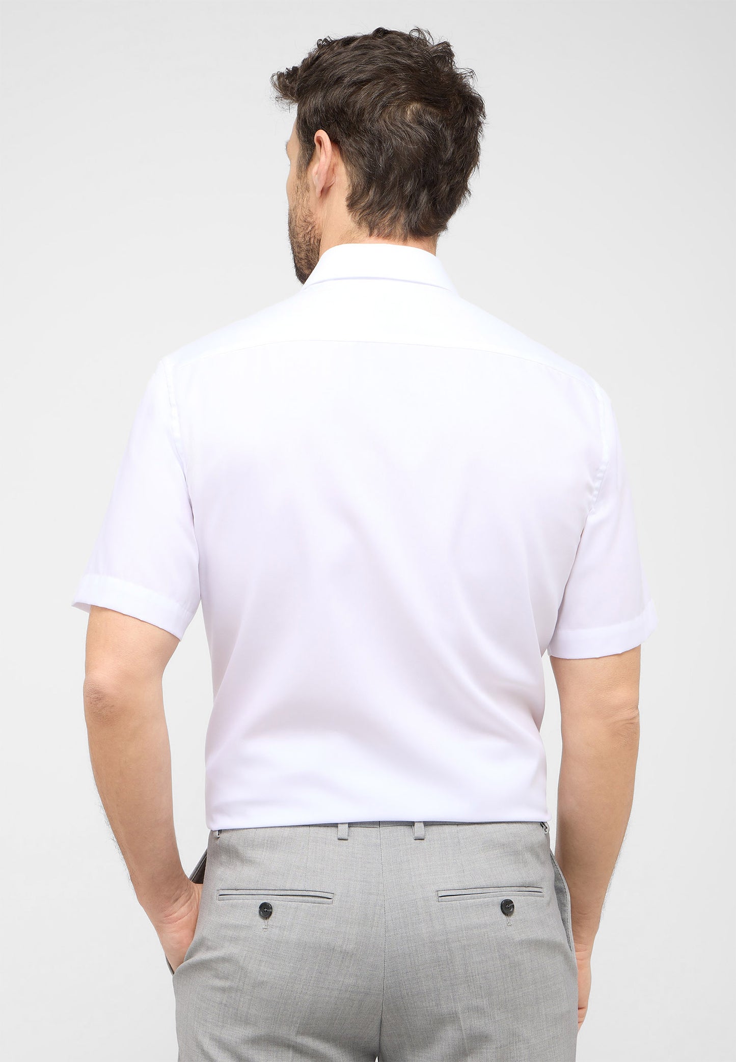 ETERNA KURZARM HEMD MODERN FIT ORIGINAL SHIRT BÜGELFREI WEISS