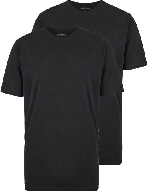 MARVELIS T-SHIRT KURZARM DOPPELPACK SCHWARZ