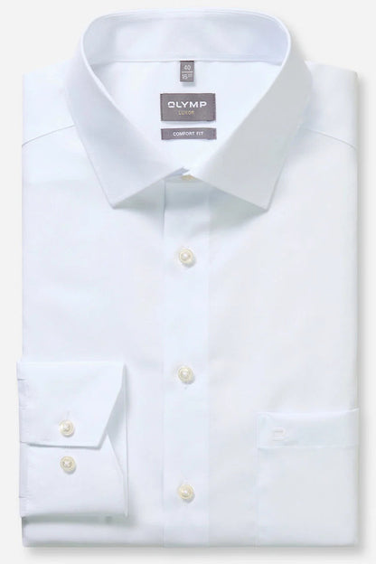 OLYMP LUXOR COMFORT FIT UNI LANGARM HEMD WEISS