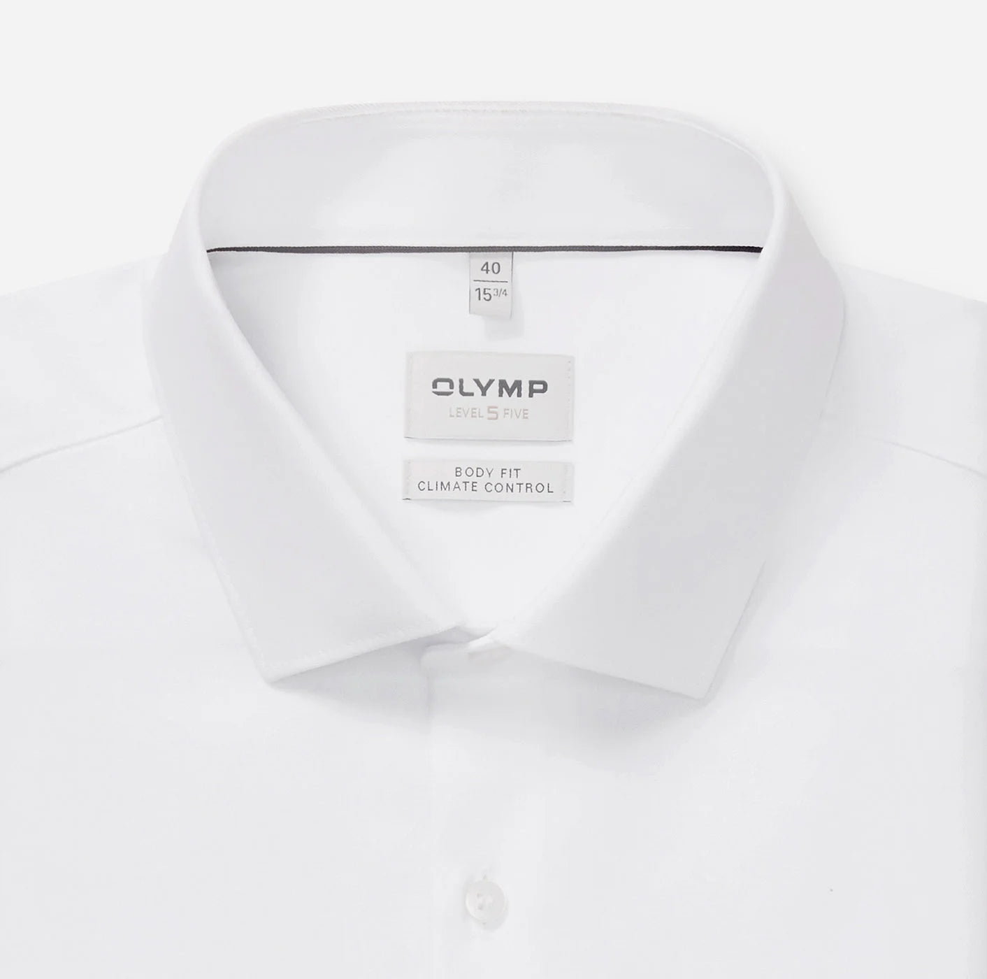 OLYMP LEVEL FIVE BODY FIT TWILL LANGARM HEMD WEISS