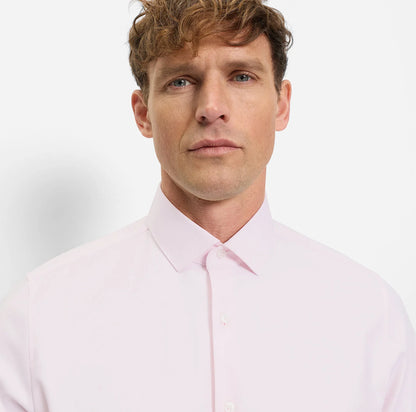 OLYMP LEVEL FIVE BODY FIT TWILL LANGARM HEMD ROSA