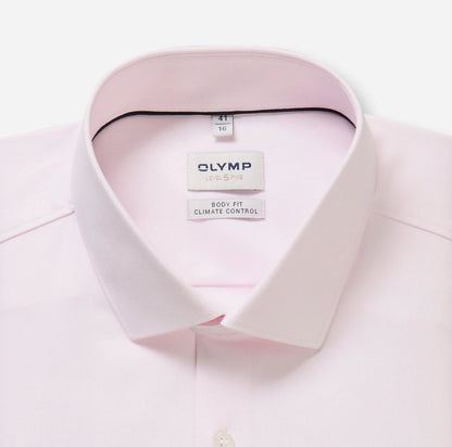OLYMP LEVEL FIVE BODY FIT TWILL LANGARM HEMD ROSA