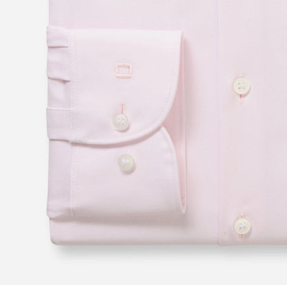 OLYMP LEVEL FIVE BODY FIT TWILL LANGARM HEMD ROSA
