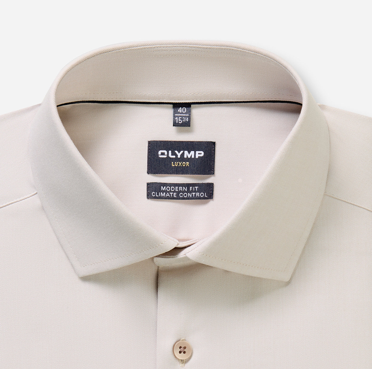 OLYMP TWILL LANGARM HEMD MODERN FIT TAUPE