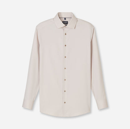 OLYMP TWILL LANGARM HEMD MODERN FIT TAUPE