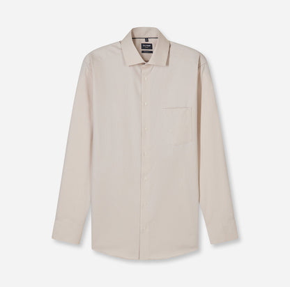 OLYMP LUXOR MODERN FIT FAUX UNI LANGARM HEMD BEIGE