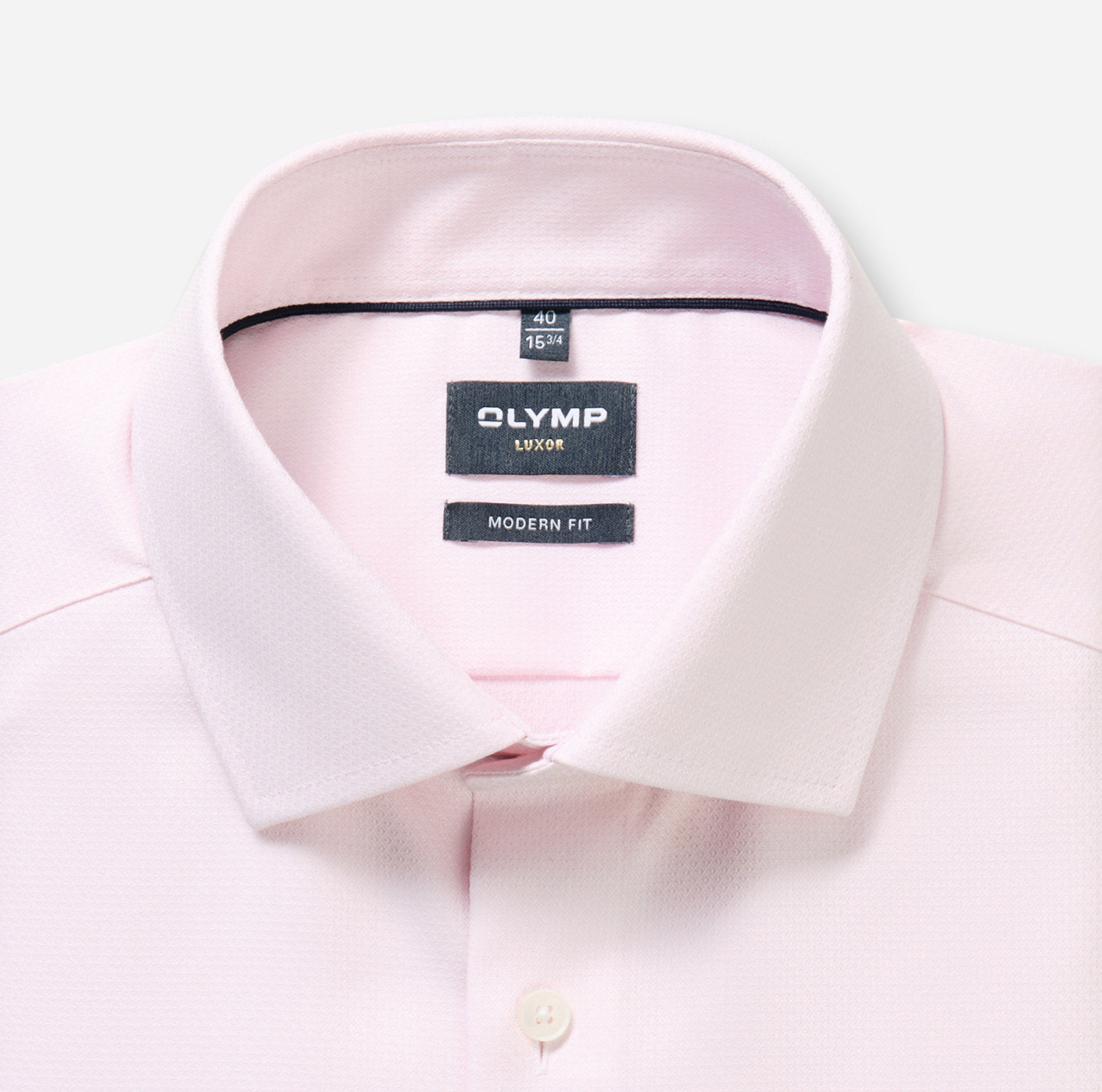 OLYMP LUXOR MODERN FIT FAUX UNI LANGARM HEMD HELLROSÉ