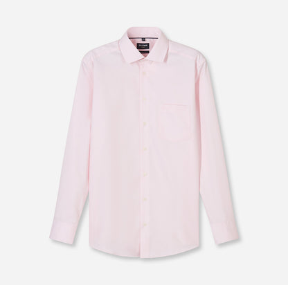 OLYMP LUXOR MODERN FIT FAUX UNI LANGARM HEMD HELLROSÉ