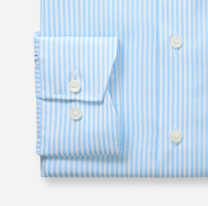 OLYMP LUXOR MODERN FIT TWILL LANGARM HEMD BLAU GESTREIFT