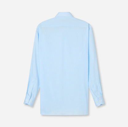 OLYMP LUXOR MODERN FIT TWILL LANGARM HEMD BLAU GESTREIFT