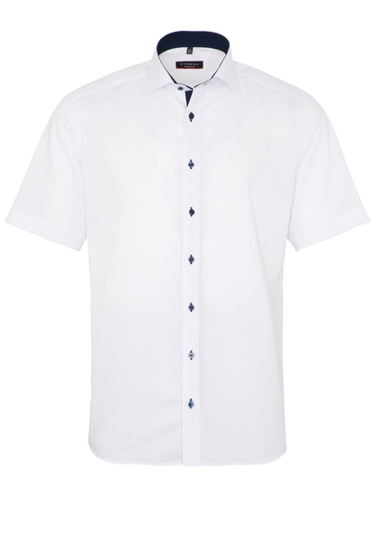 ETERNA KURZARM HEMD MODERN FIT FEIN OXFORD WEISS
