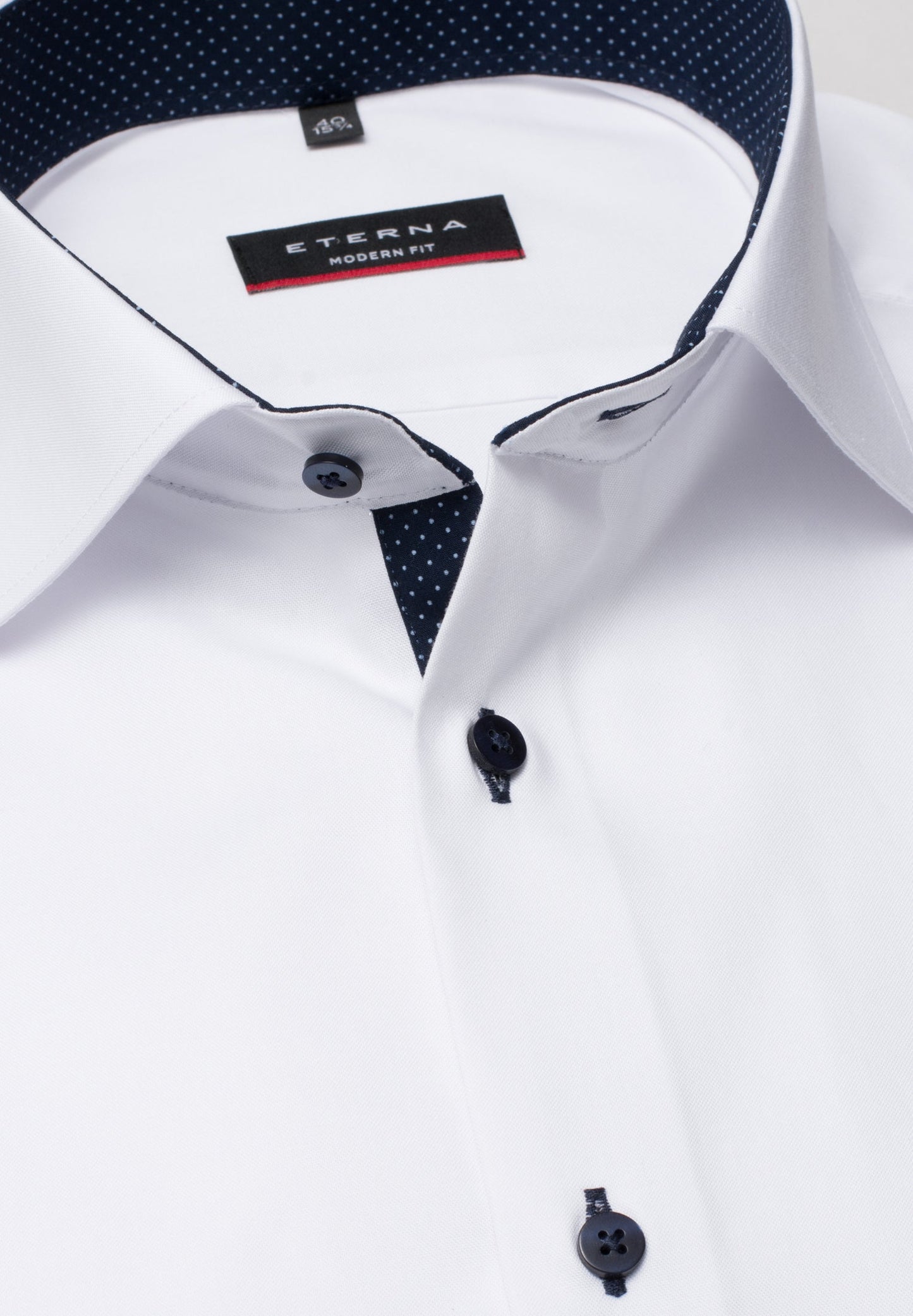 ETERNA KURZARM HEMD MODERN FIT FEIN OXFORD WEISS