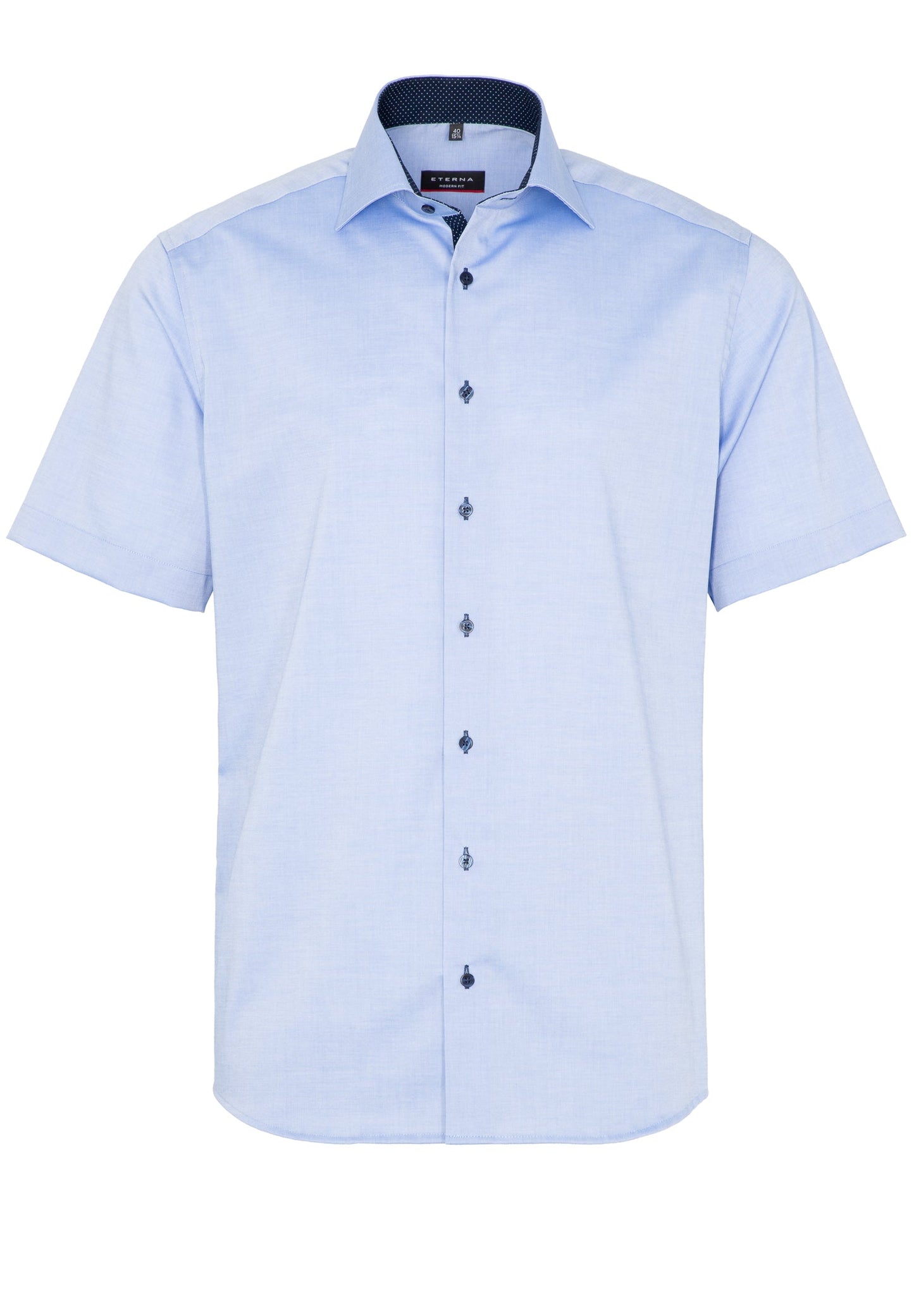 ETERNA KURZARM HEMD MODERN FIT OXFORD MITTELBLAU