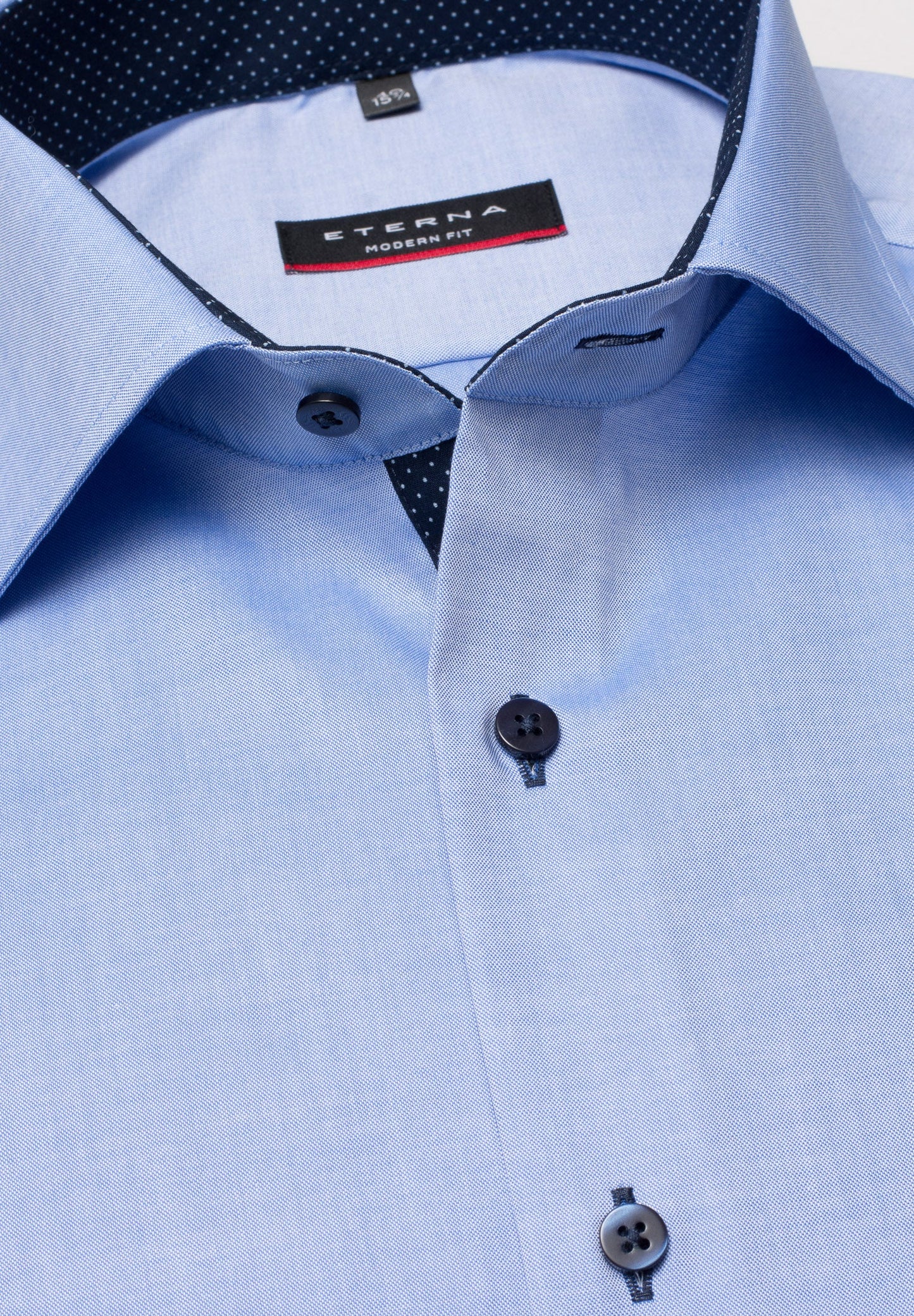 ETERNA KURZARM HEMD MODERN FIT OXFORD MITTELBLAU