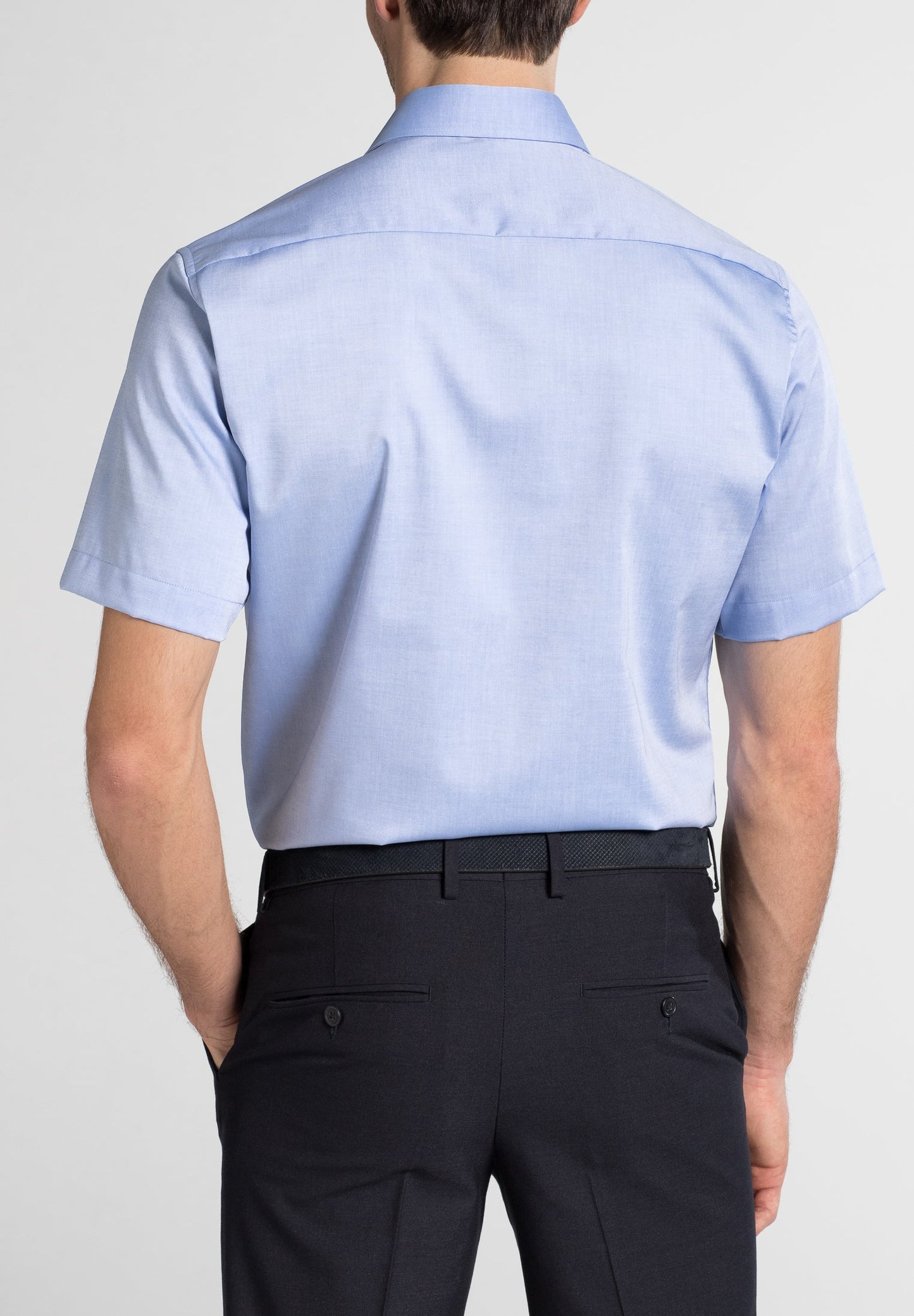 ETERNA KURZARM HEMD MODERN FIT OXFORD MITTELBLAU