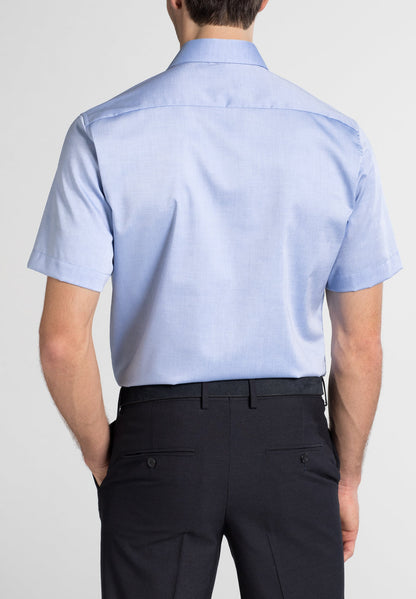 ETERNA KURZARM HEMD MODERN FIT OXFORD MITTELBLAU